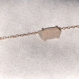 Kendra Scott Rose Gold Necklace - Pink Sparkle Stone